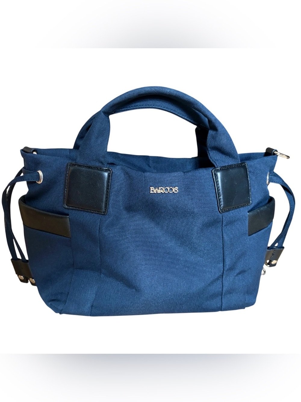 BARCOS Yanpi Light 2-way Handbag Nylon Navy Japanese Brand Medium Handheld
